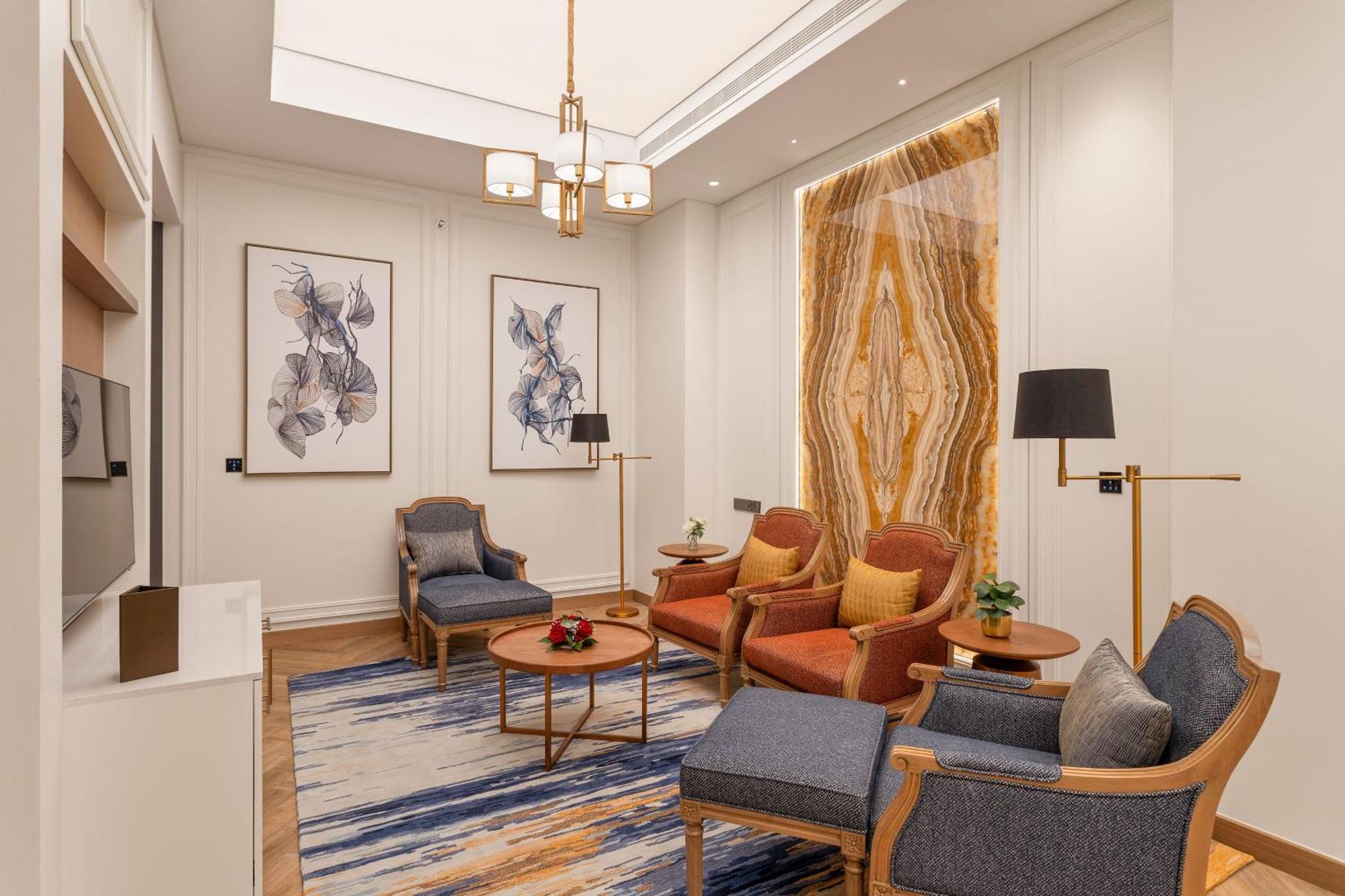 Ajman Hotel & Villas By Blazon Hotels Εξωτερικό φωτογραφία A 3D interior rendering of a living room